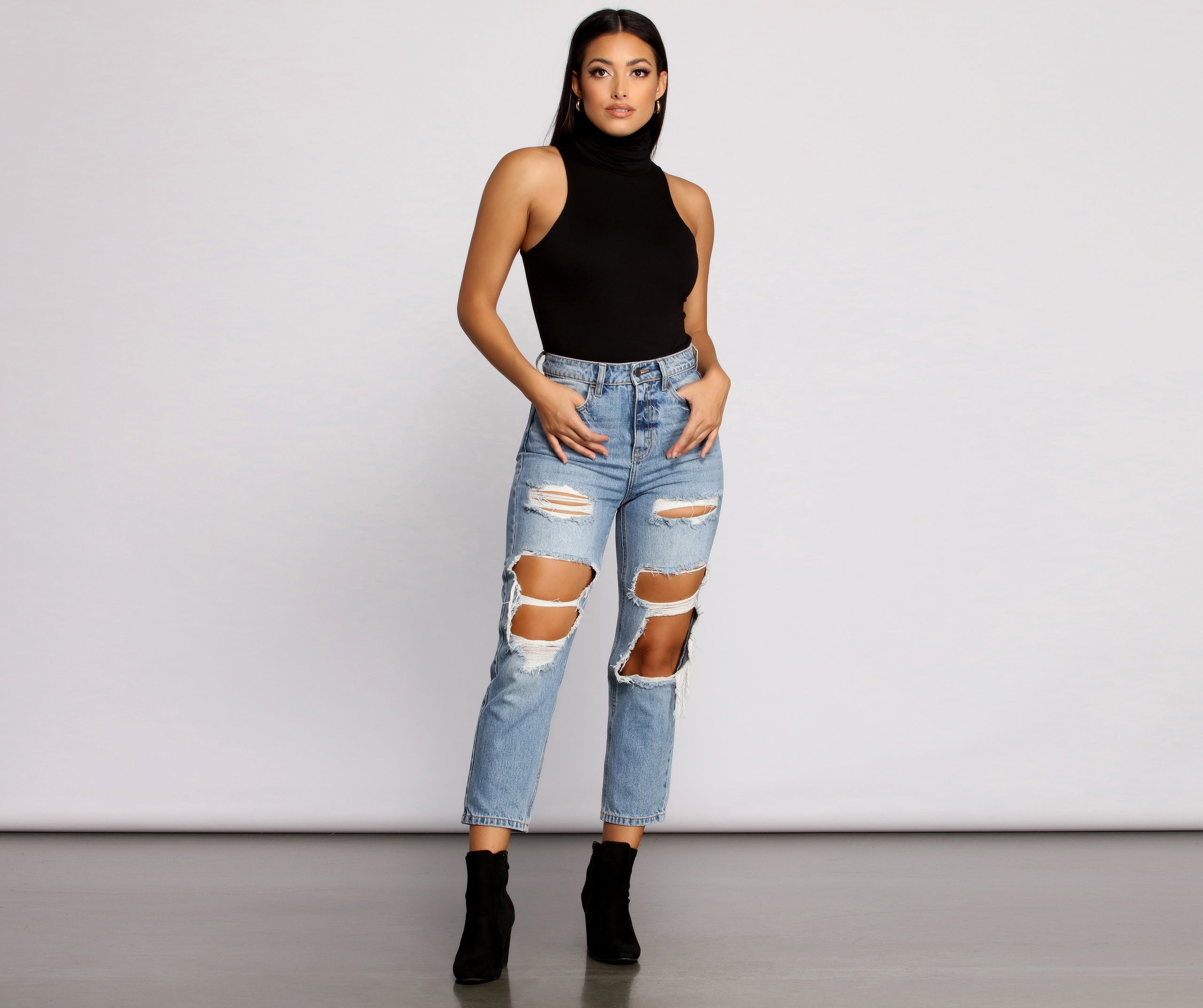 Captivate Me Basic Crepe Sleeveless Bodysuit