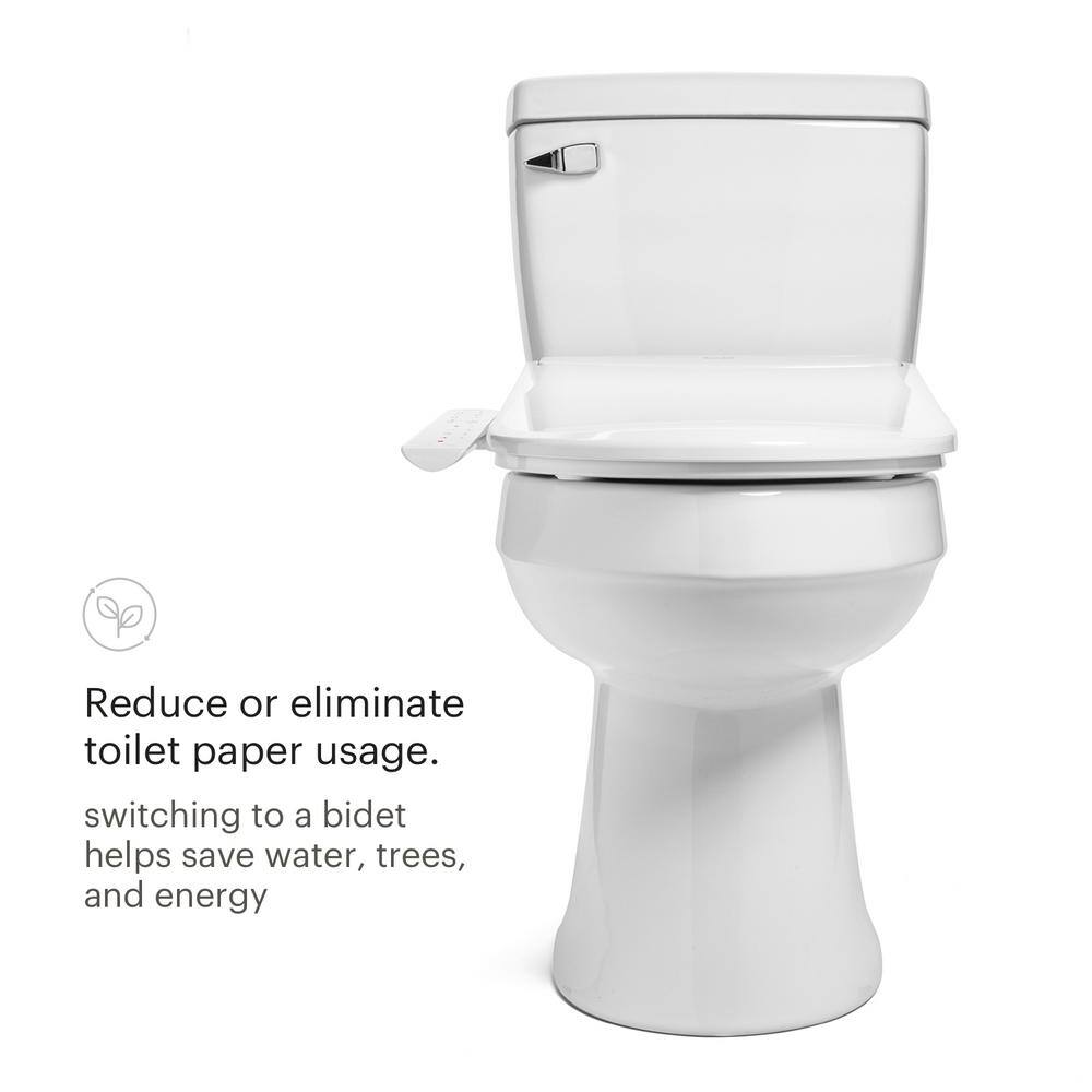 Brondell Swash Thinline T22 Luxury Electric Side Controlled Bidet Seat for Round Toilets in White T22-RW