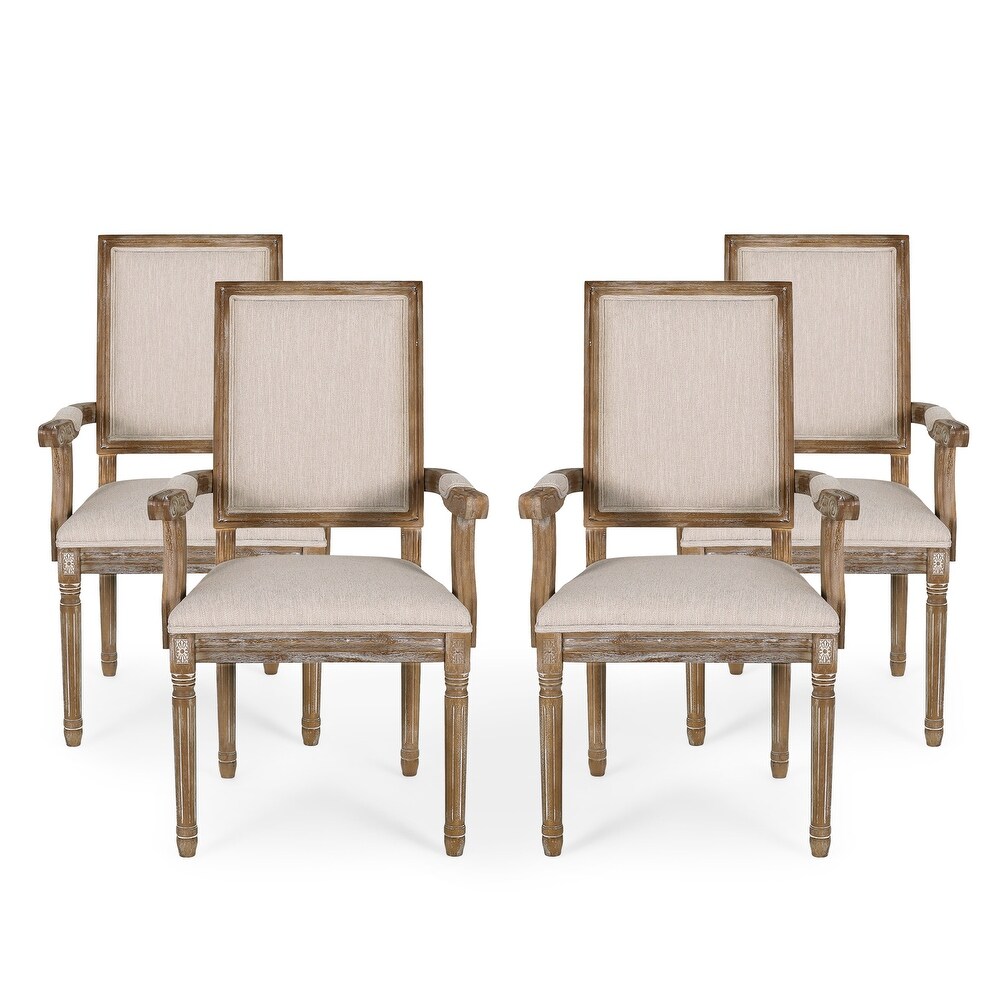 Maria French Country Upholstered Dining Chairs by Christopher Knight Home   23.75\