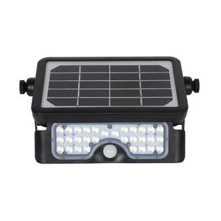 eLEDing 5-Watt 700 Lumens 160-Degree Black PIR Activated Outdoor Integrated LED 5-in-1 Flood Light Garage Yard Deck Path Camping EE-LD-SFL-5W