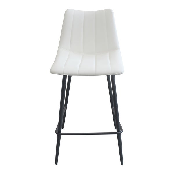 Aurelle Home Alaina Modern Leather Counter Stool (Set of 2) - 18 x 20 x 37