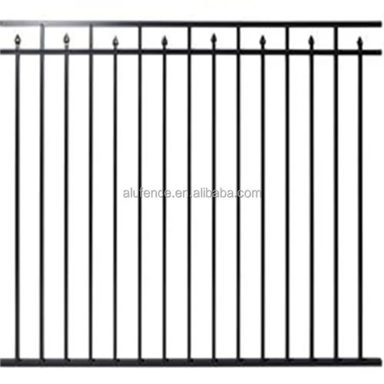 Factory Supply Powder Coated  Flat Top Aluminum Pool Fence