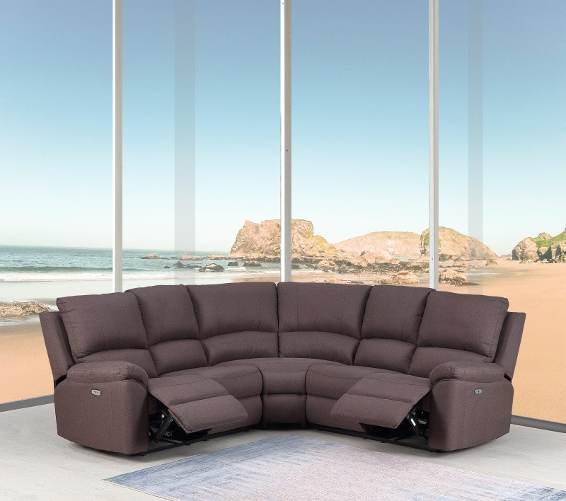 Andrew Leather Air Powered Reclining Contemporary Sectional   Transitional   Sectional Sofas   by Luxuriant Furniture  Houzz