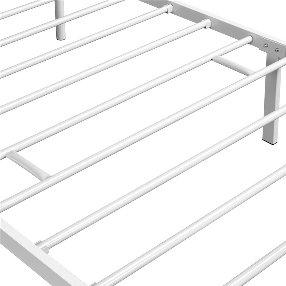 Easyfashion Simple XDesign Metal Twin Bed White  Crowdfused