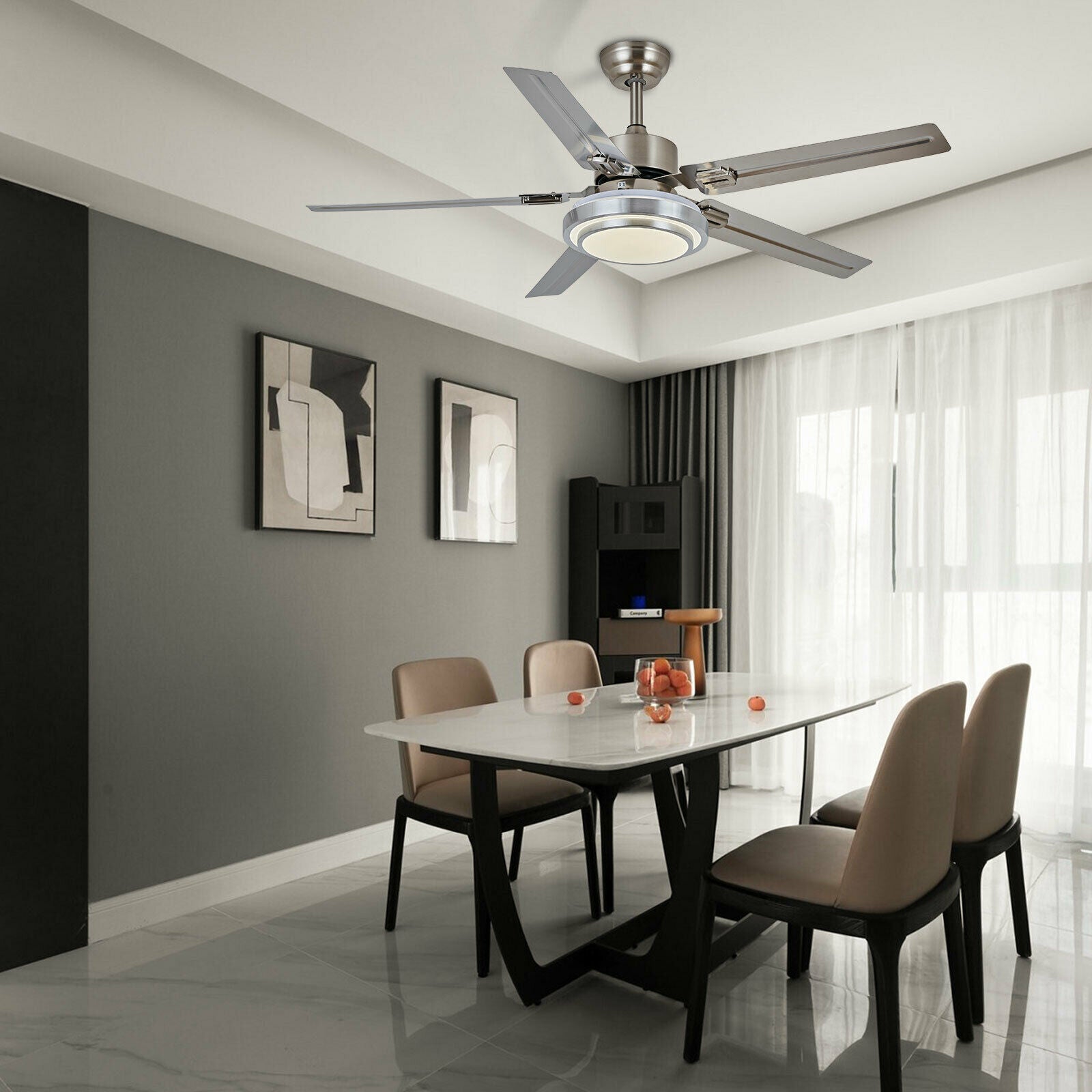 Oukaning Stainless Steel Ceiling Fan 52