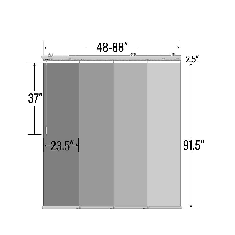 Rod Desyne Spruce 4-Panel Single Rail Panel Track Room Extendable Divider