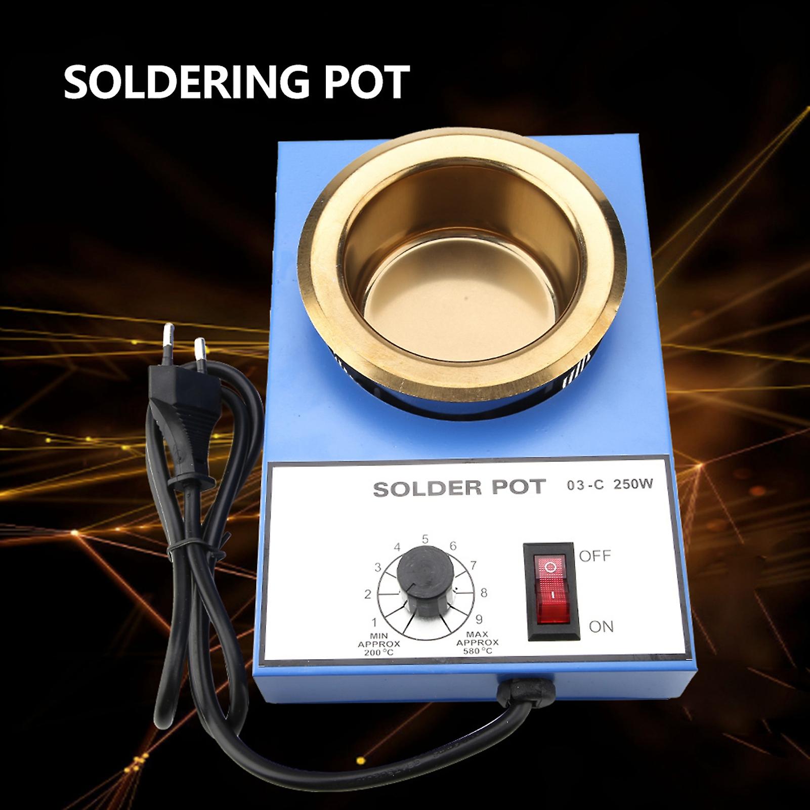 220v 80mm Solder Pot Soldering Pot Desoldering Bath (eu Plug) (250w)