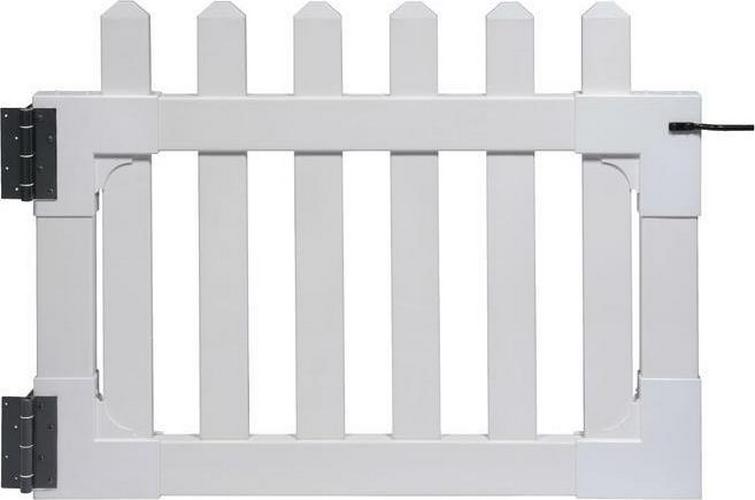 No-Dig Newport Picket Gate with Stainless Steel Hardware (31in x 41in)