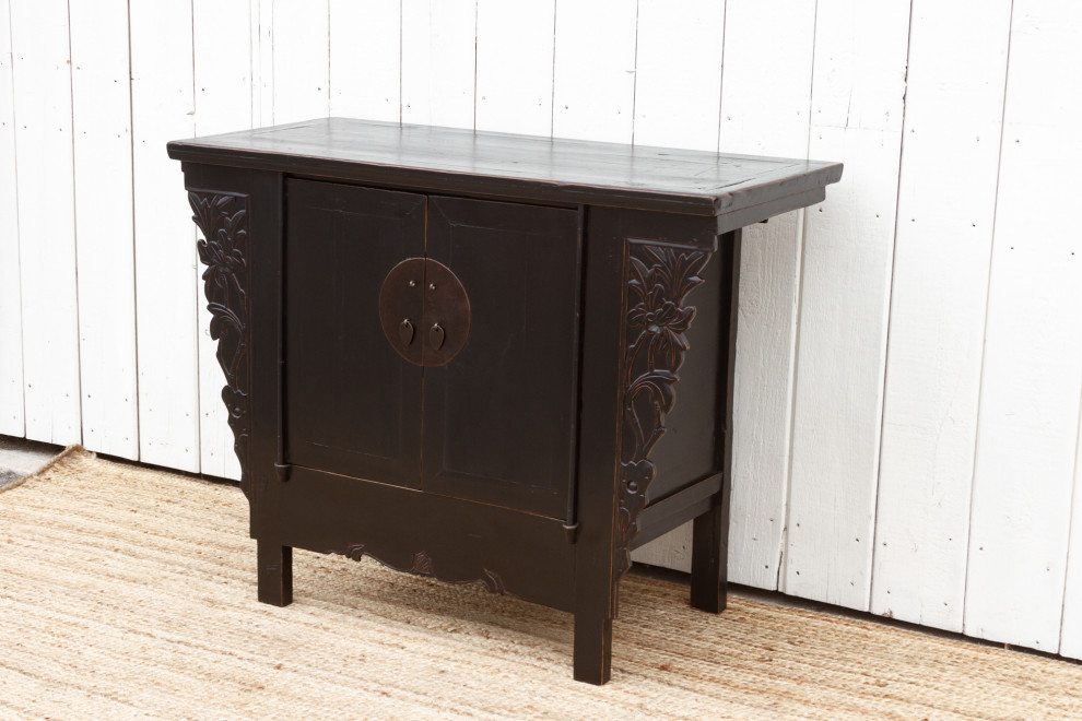 Antique Ming Style Black Cabinet   Asian   Accent Chests And Cabinets   by De cor  Houzz