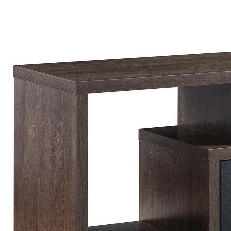 Elle 60 Inch TV Media Entertainment Console， 3 Compartments， Drawer， Walnut