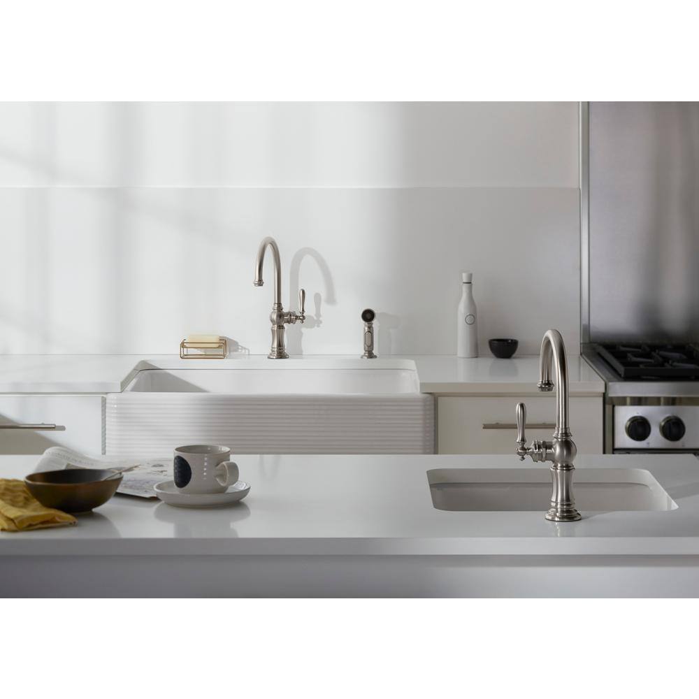 KOHLER Iron Tones Dual Mount Cast Iron 21 in. Single Bowl Kitchen Sink in White K-6587-0