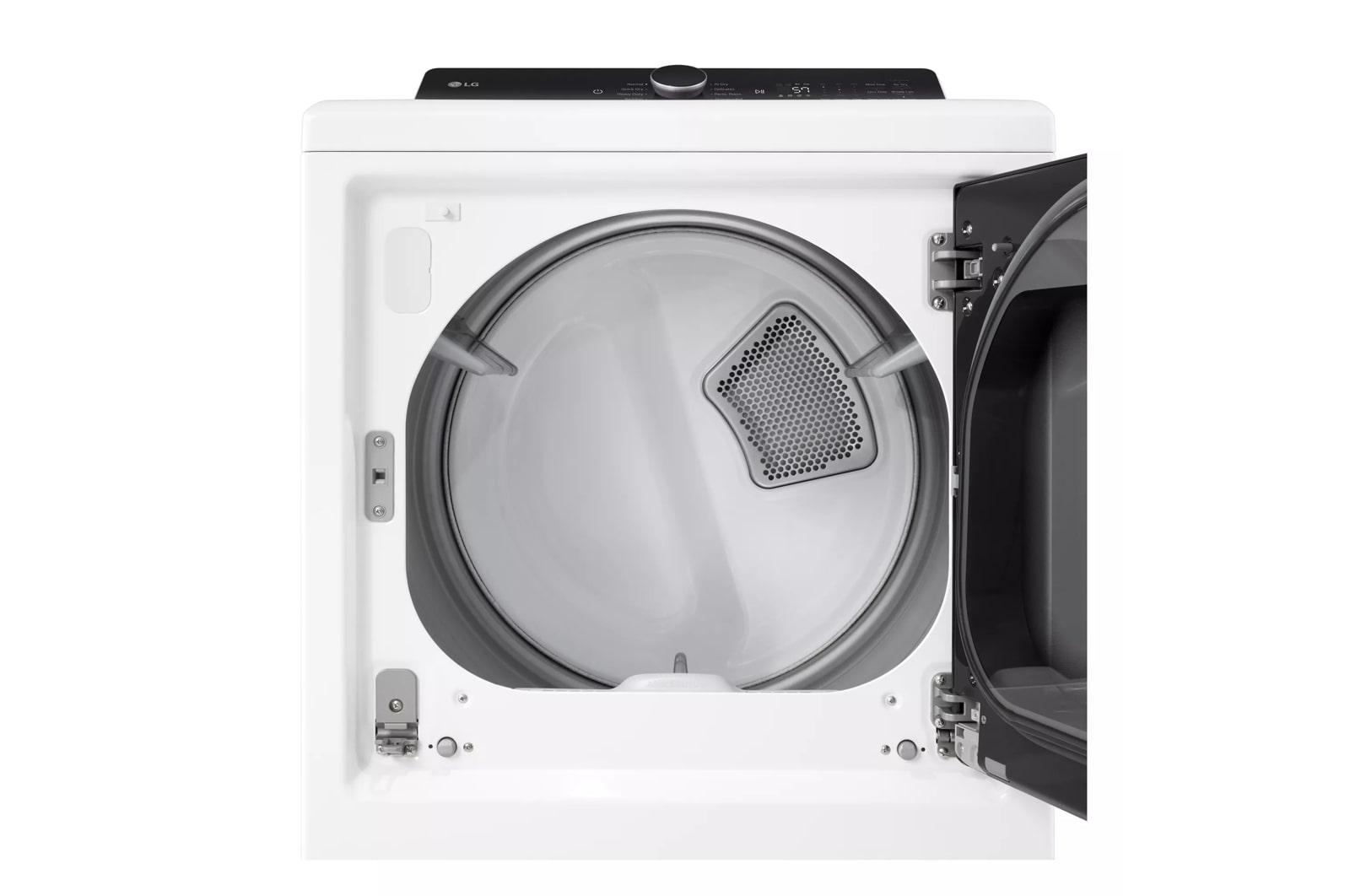 Lg DLE8400WE 7.3 Cu. Ft. Ultra Large Capacity Rear Control Electric Dryer With Lg Easyload™ Door And Ai Sensing