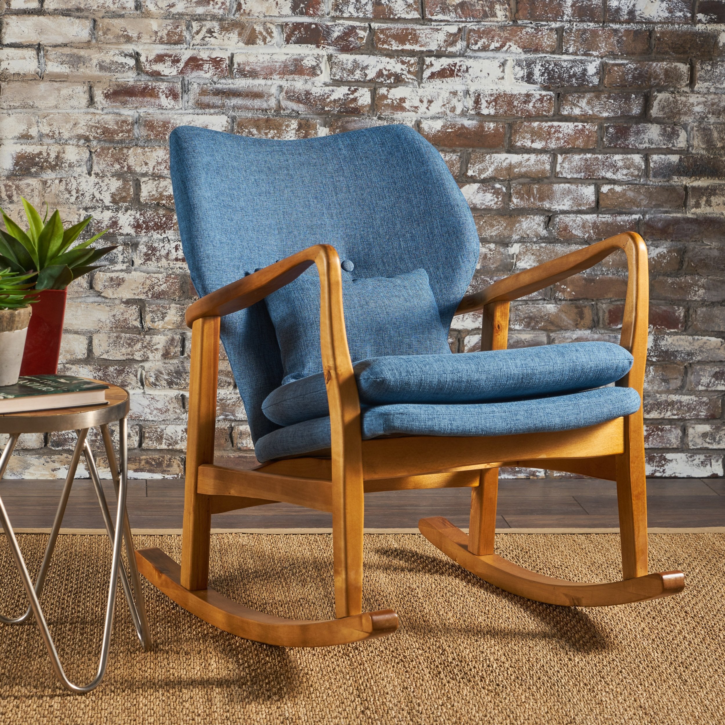 Balen Mid Century Modern Fabric Rocking Chair