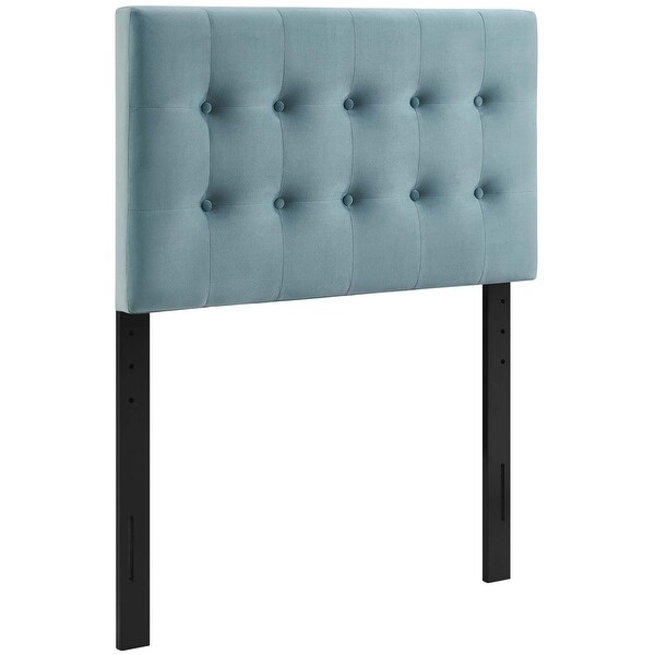 Emily Twin Biscuit Tufted Performance Velvet Headboard - - 28502629