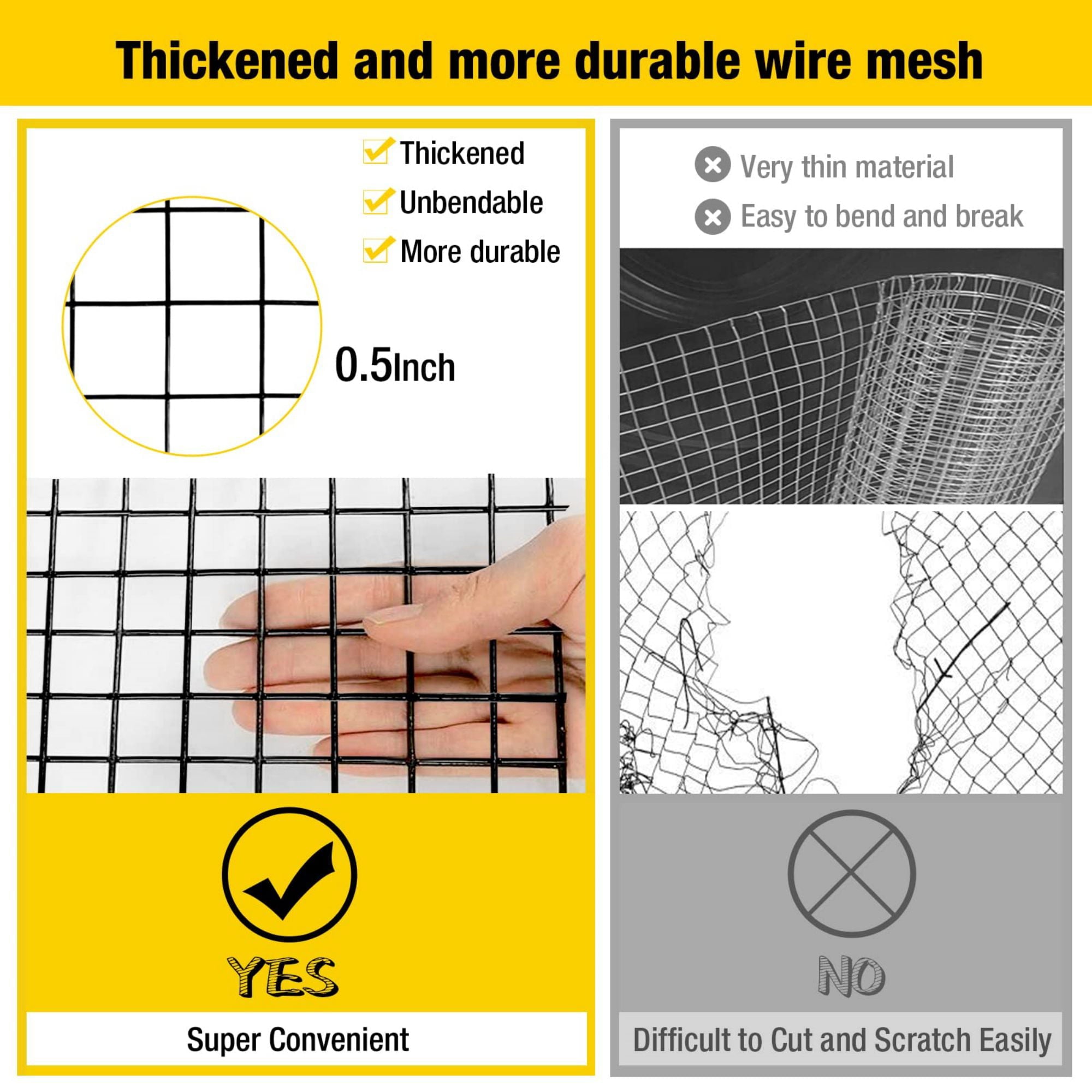 Morgete Chicken Wire Chicken Fence Wire Mesh Netting Cages Animal Barrier Garden Aviary Plant Craft Projects