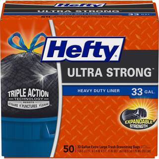 Hefty Ultra Strong Draw String 33 Gal. Trash Bags (50-Count) 00E8357400AC