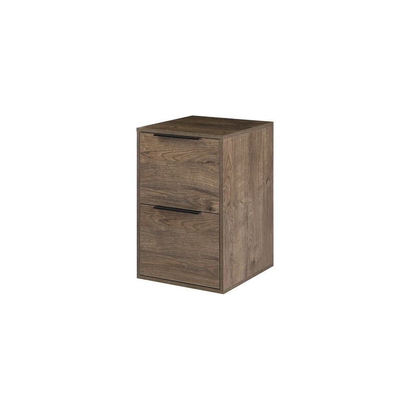 Wooden Vertical File Cabinet with 2 Drawers