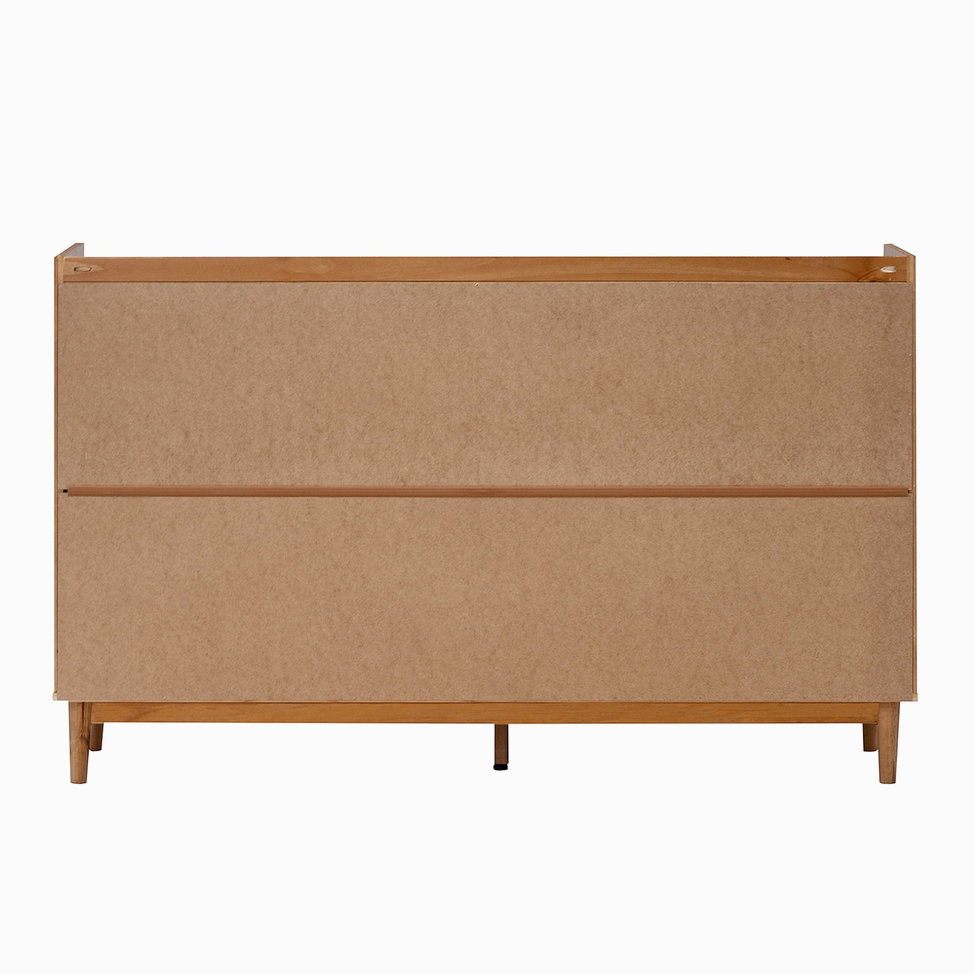 Manor Park Mid-Century Modern 9-Drawer Wood Dresser, Solid Caramel