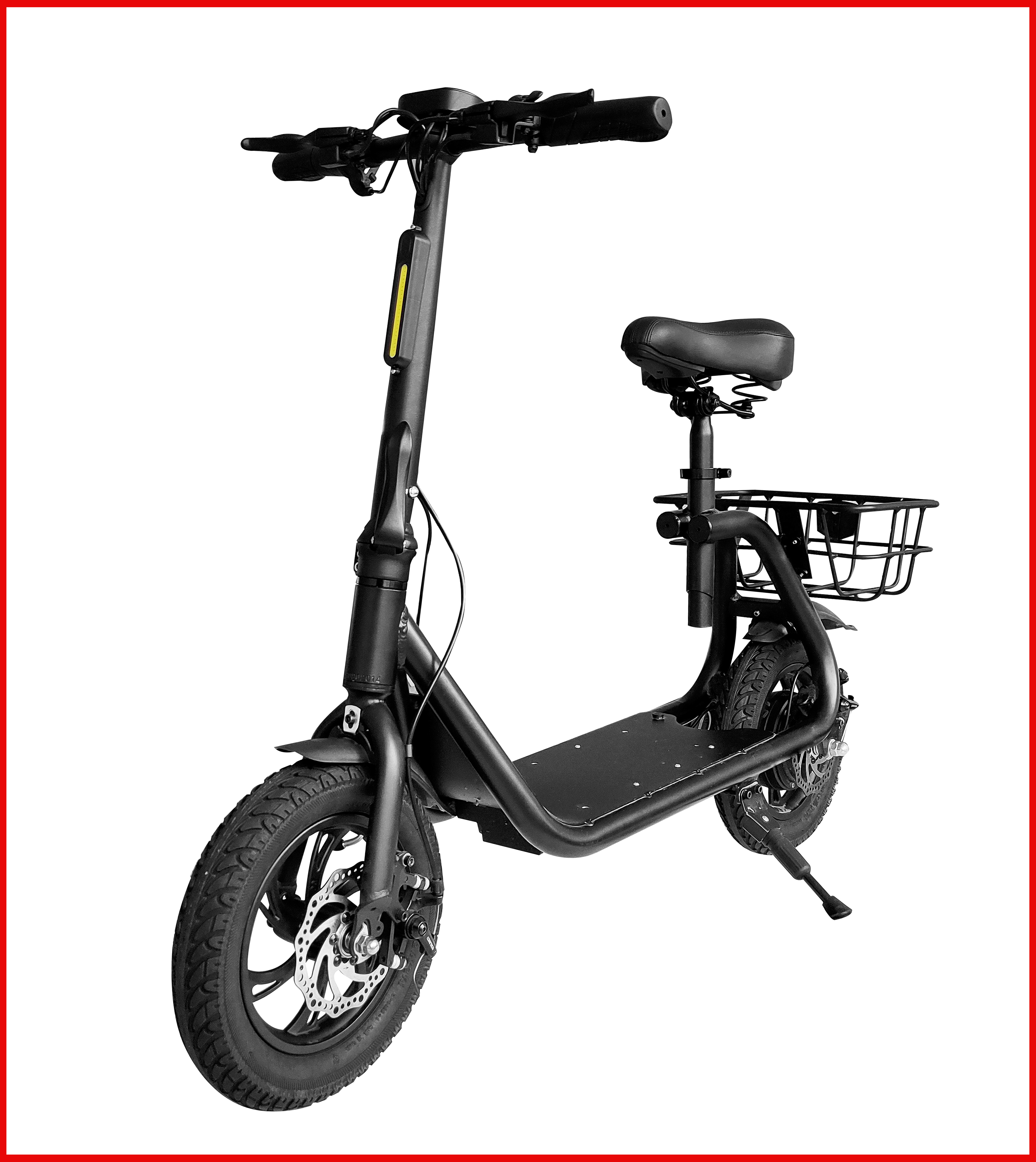 Hot Selling Electric Bike Basket  Wholesale 350W Outdoor Cycling Foldable E Scooter with Good Quality Tail Light