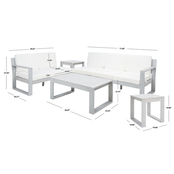 SAFAVIEH Outdoor Catryn 4Pc Outdoor Living Set