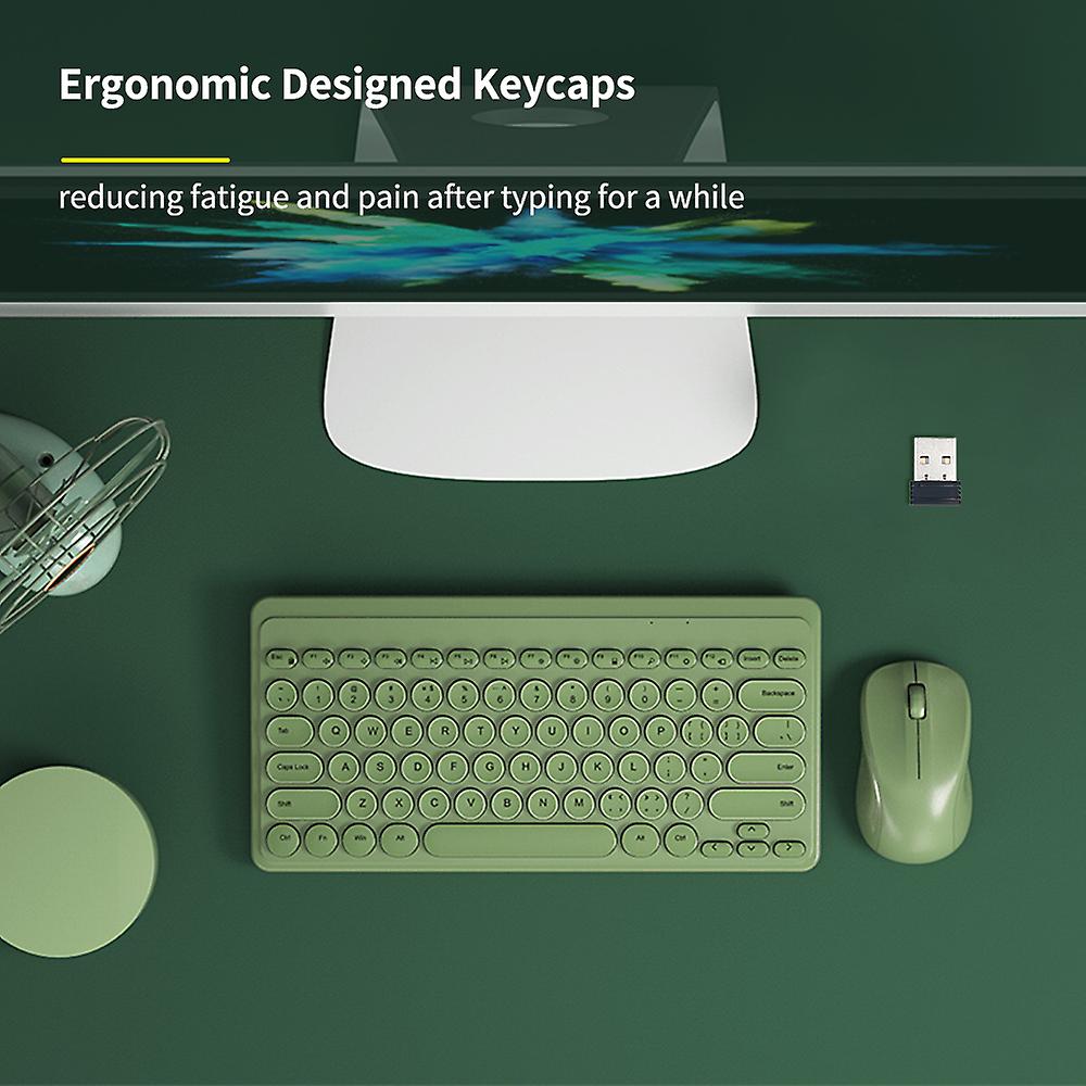 Wirelessly Keyboard And Mouse Slim Ergonomic Usb Keyboard Mouse Combo Less Noise Keys Energy-saving Set For Windows Computer Desktop Pc Notebook Lapto