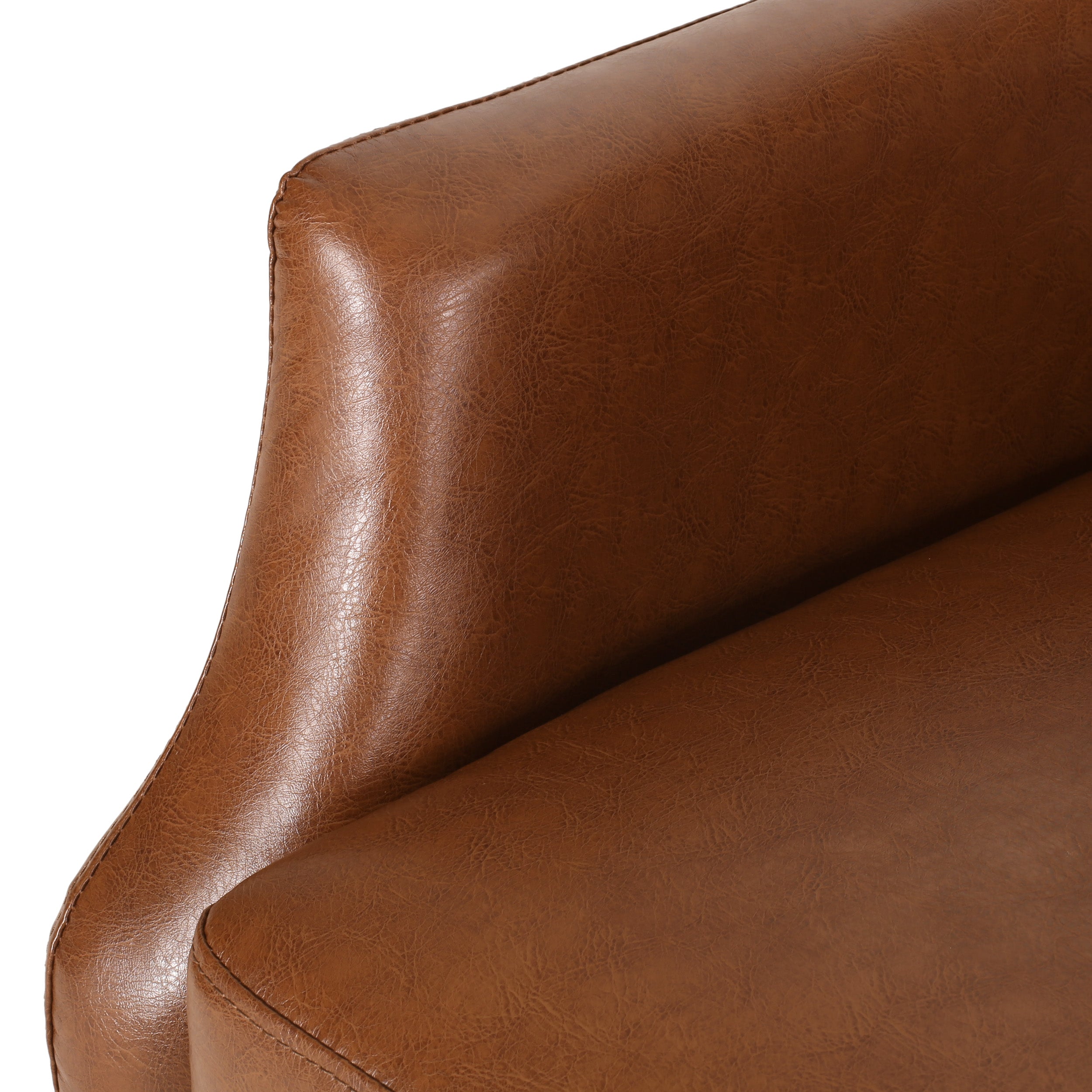 Loubar Contemporary Faux Leather Tufted Pushback Recliner