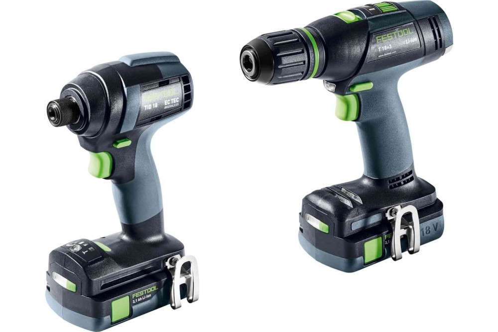 Festool TID 18 Impact Driver + T 18+3 Cordless Drill Combo Kit 576494