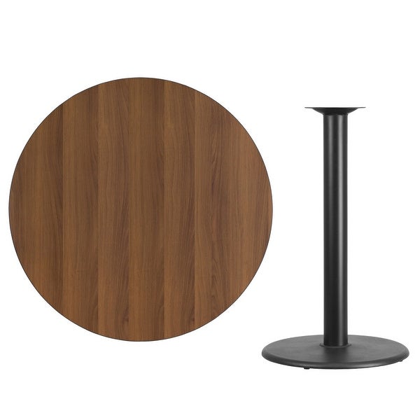 42'' Round Laminate Table Top with 24'' Round Bar Height Table Base