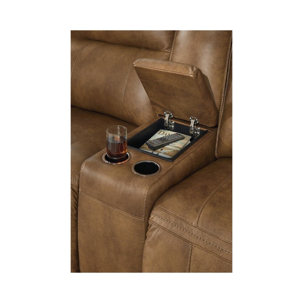 Signature Design by Ashley Game Plan Power Reclining Loveseat with USB Charging