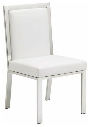 Rennes Dining Chair White Leather   Contemporary   Dining Chairs   by Old Bones Co.  Studios  Houzz