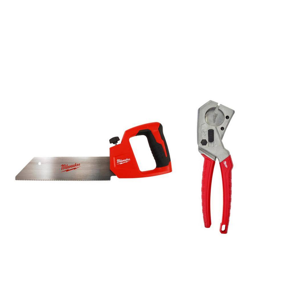 MW 12 in. PVC and ABS Pipe Saw with 1 in. Pex and Tubing Cutter (2-Piece) 48-22-0212-48-22-4204