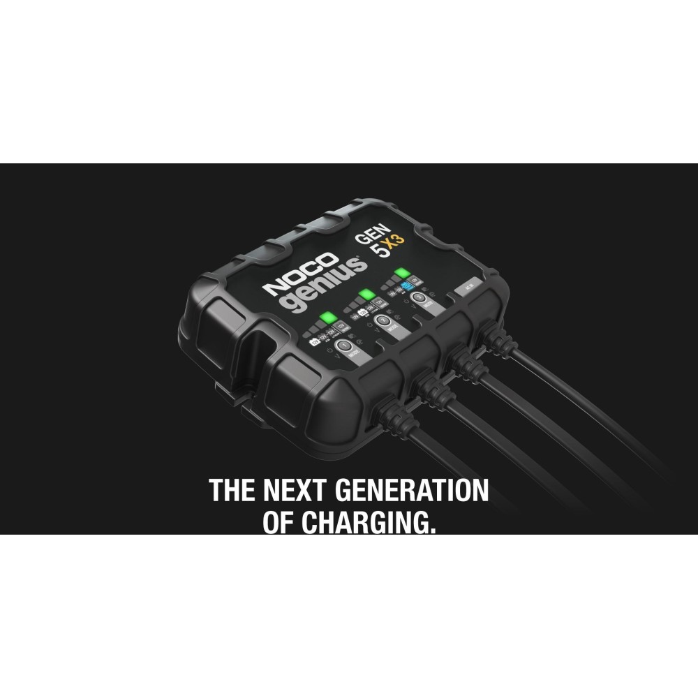 Noco Battery Charger 12V 15A Fully Automatic 3 Bank On Board ;