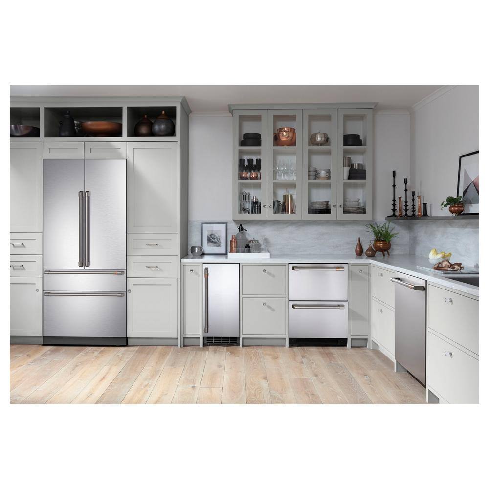 Cafe 36 in. 20.1 cu. ft. Built-In Four Door French Door Refrigerator in Stainless Steel CIP36NP2VS1