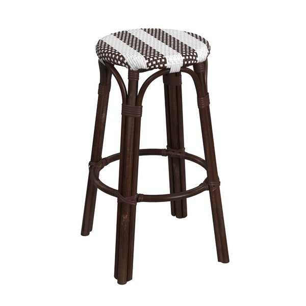 Tobias Rattan Round Bar Stool