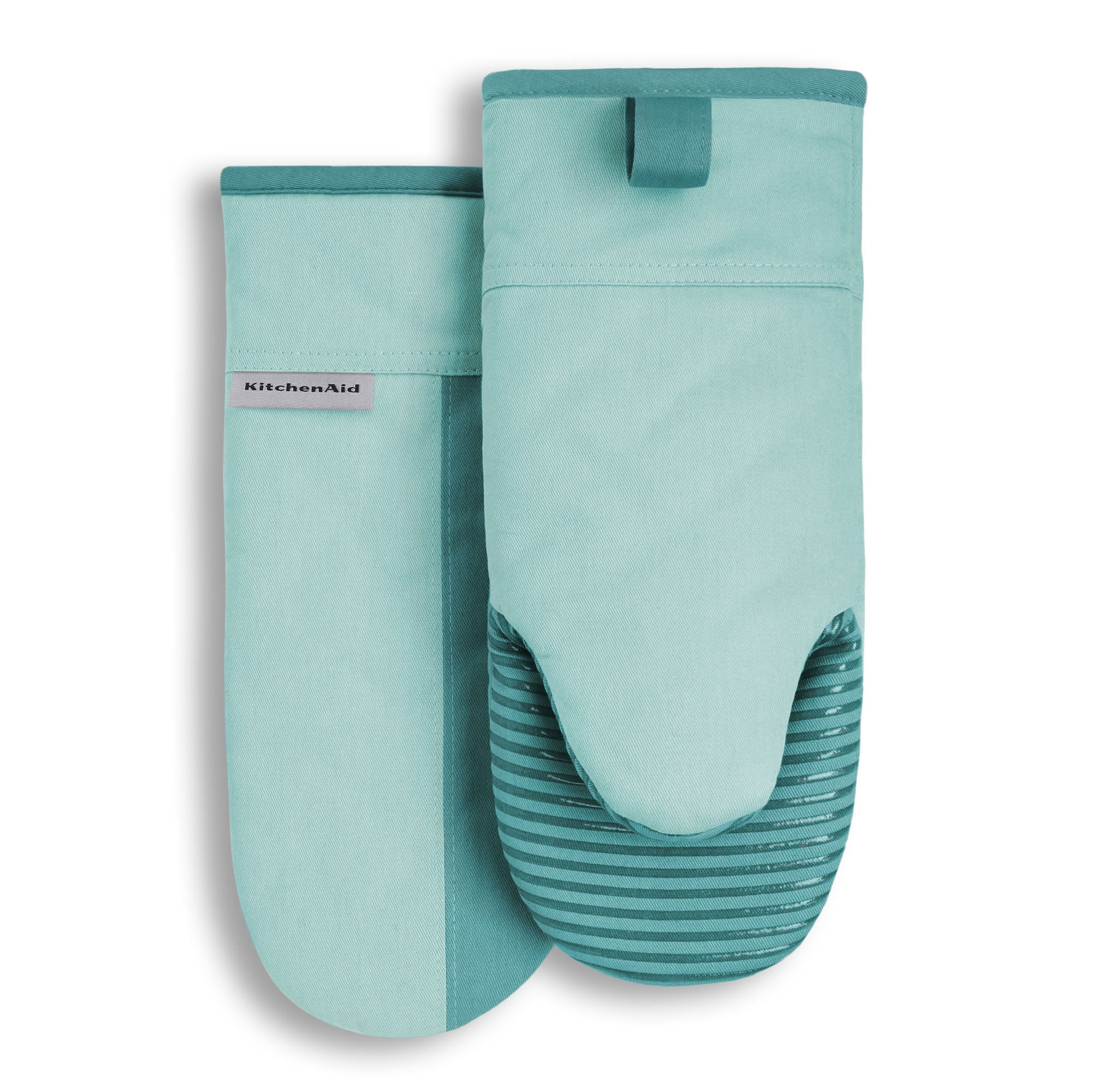 KitchenAid Beacon Two-Tone Oven Mitt Set， Aqua Sky， 5.75x13， Set of 2， Available in Multiple Colors