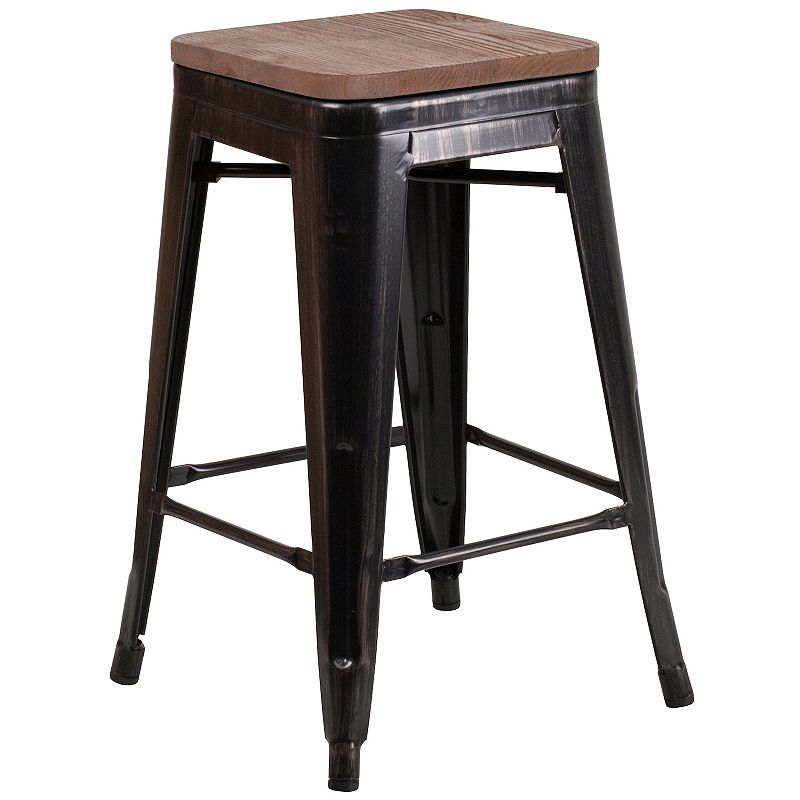 Flash Furniture Backless Mixed Media Counter Stool