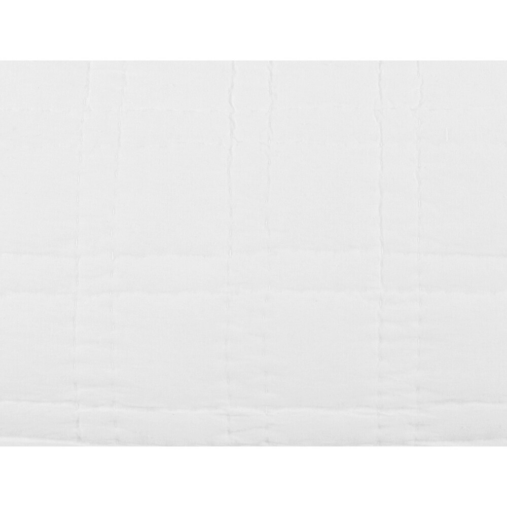 Ellis 26 Inch Standard Pillow Sham  Silvadur Tech  Square Quilting  White