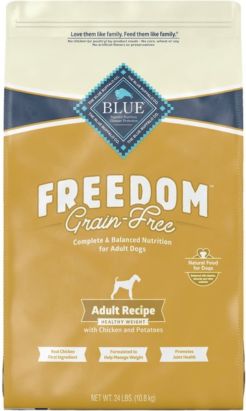 Blue Buffalo Freedom Adult Healthy Weight Chicken Recipe Grain-Free Dry Dog Food