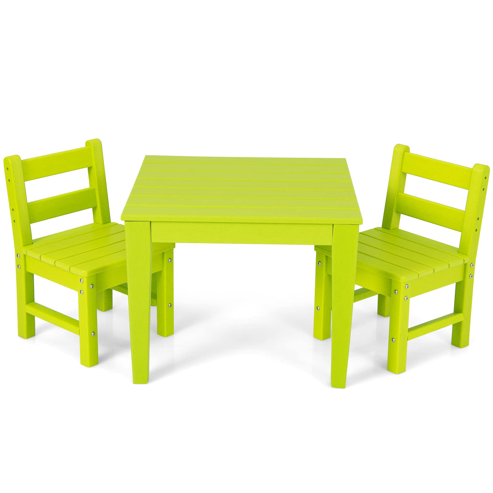 Costzon Kids Table and Chair Set, 3 Piece Toddler Table and Chair Set