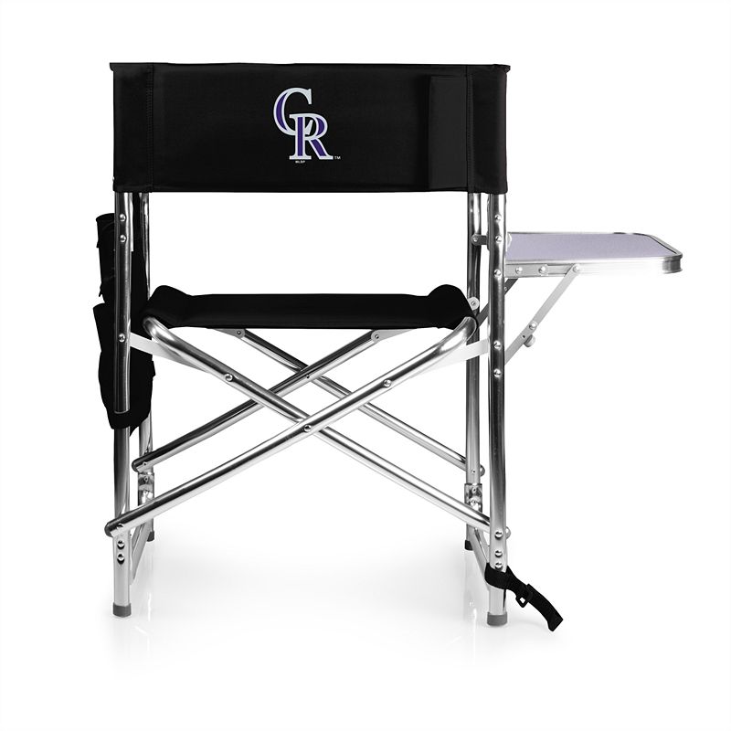 Picnic Time Colorado Rockies Sports Side Table Chair