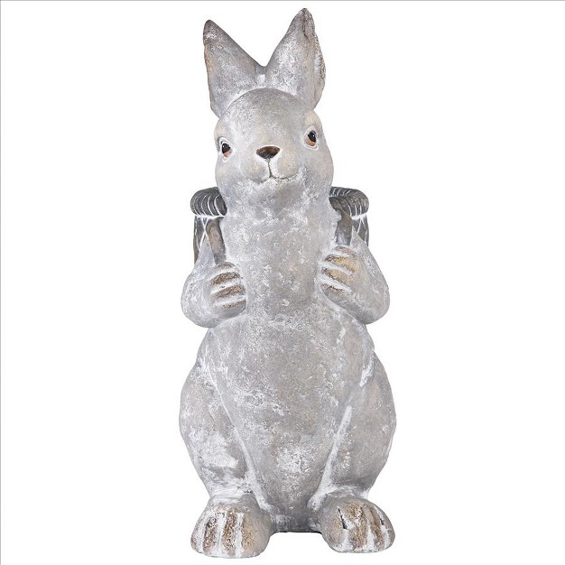 Design Toscano Bunny With Basket Bearing Gifts Easter Rabbit Statue