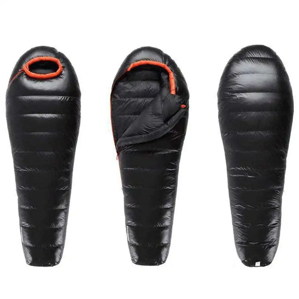 Manufacturer Warm Lightweight Outdoor Camping Hiking 800g Filling Duck Down Mummy Sleeping Bag winter