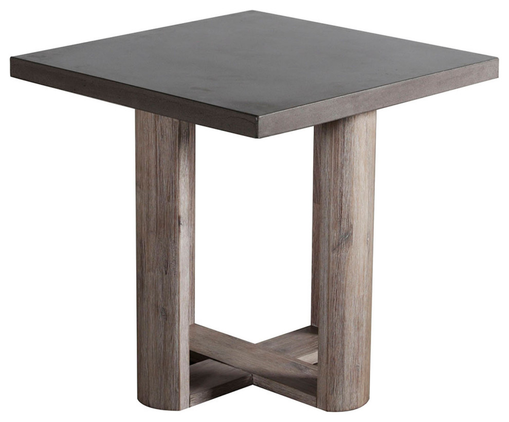 Concrete Top Square Side Table   Industrial   Outdoor Side Tables   by Design Mix Furniture  Houzz