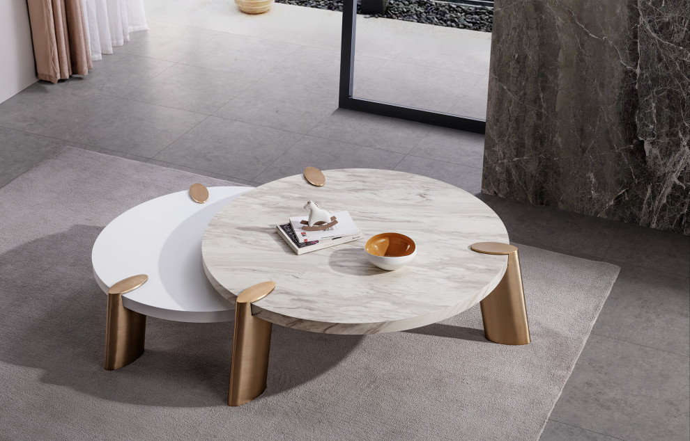 Mimeo Round Coffee Table   Contemporary   Coffee Tables   by HedgeApple  Houzz