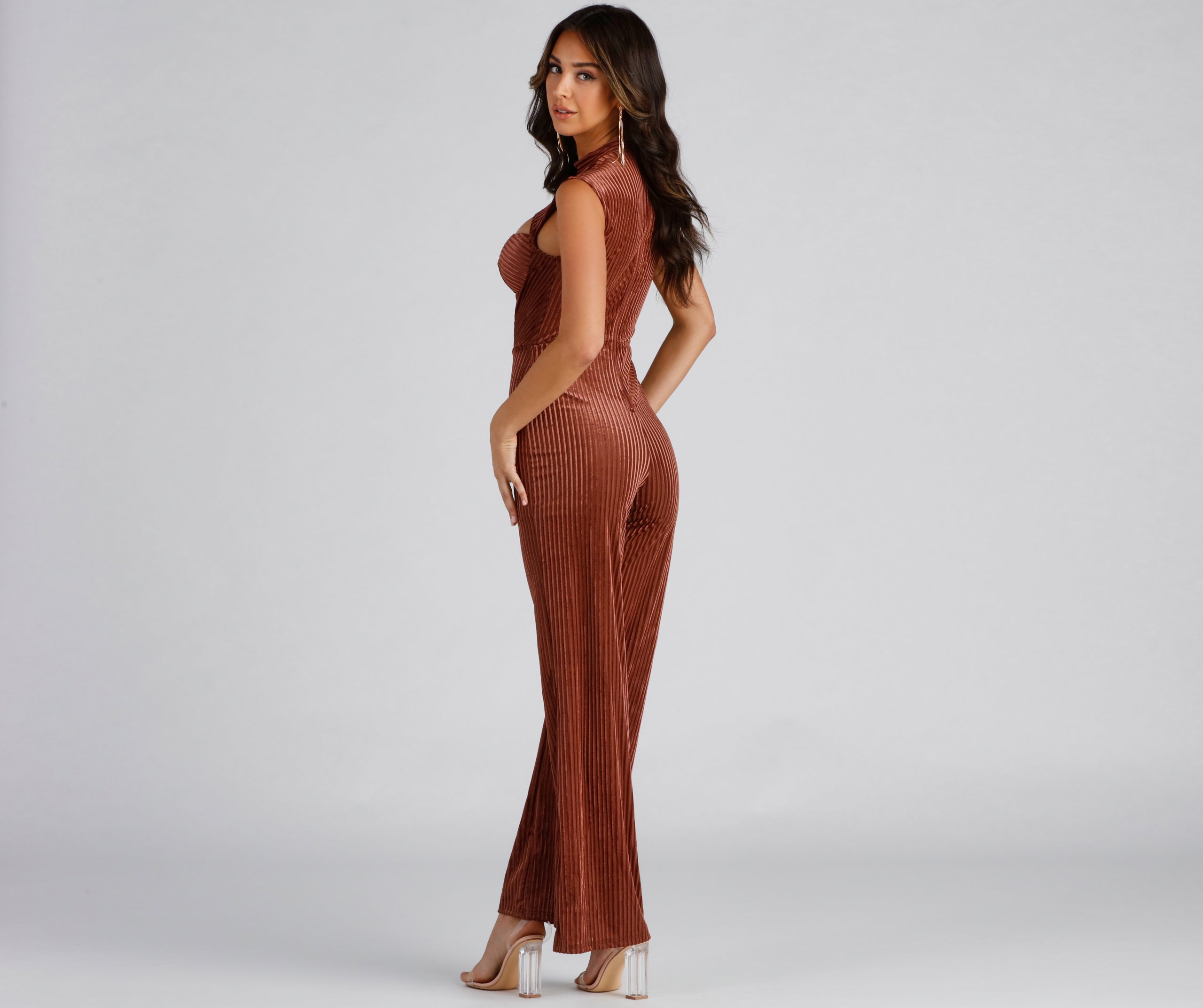 Trendy Vibes Velvet Jumpsuit