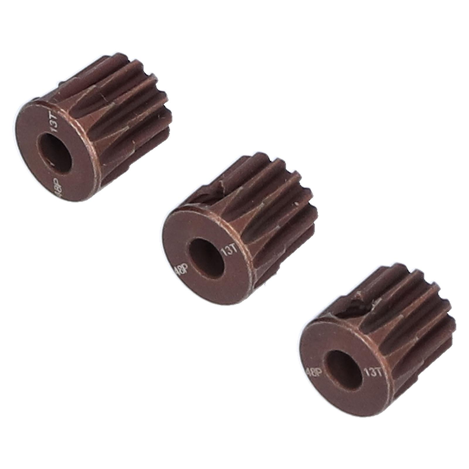 3pcs 48dp 13t Steel Pinion Gear For 1/10 Rc Car 3.175mm Shaft Brushless/brushed Motor