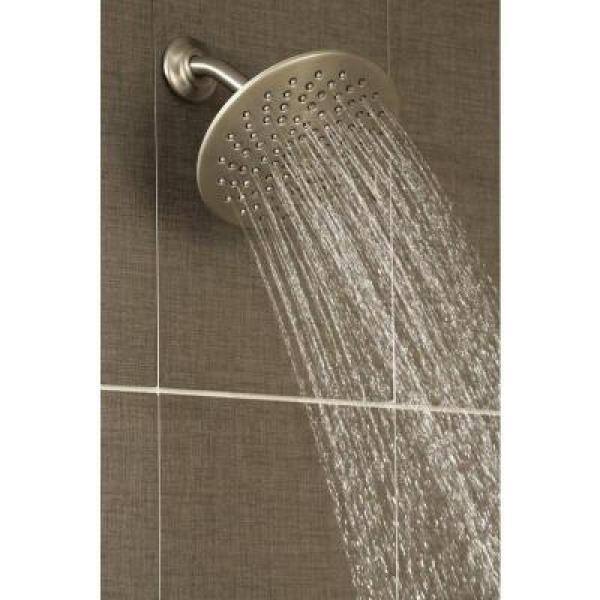 MOEN Velocity 2-Spray 8 in. Single Wall Mount Fixed Adjustable Spray Shower Head in Brushed Nickel S6320EPBN