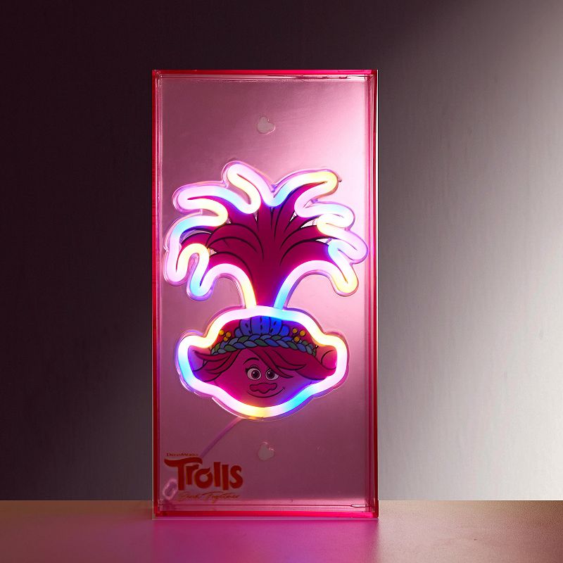 Idea Nuova DreamWorks Trolls Neon LED Lamp Table Decor