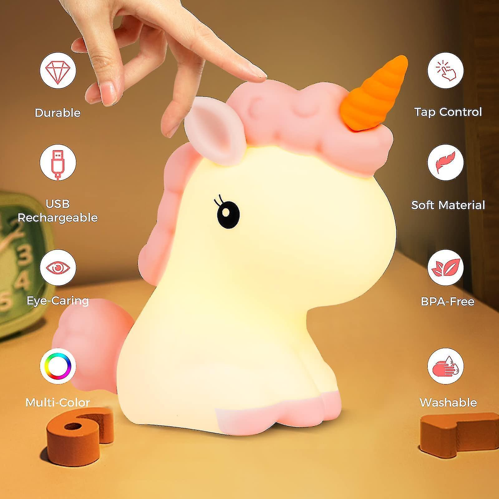 Unicorn Night Light For Kids Room With Touch Sensor