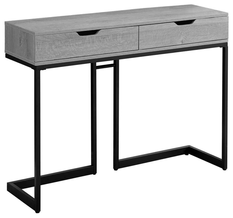 42 quotAccent Table  Gray/ Black Metal Hall Console   Industrial   Console Tables   by Homesquare  Houzz